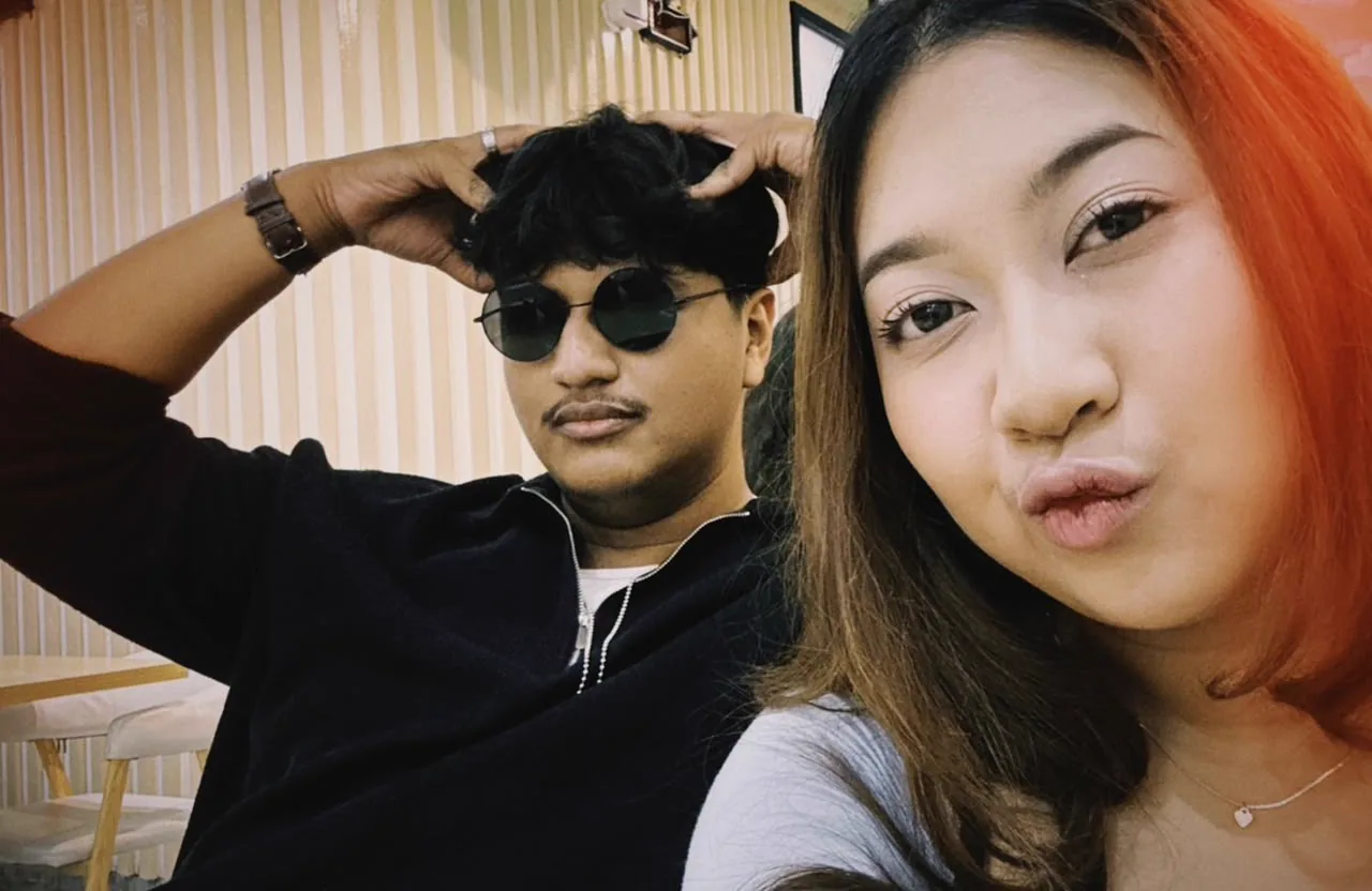 A close selfie of the two of you